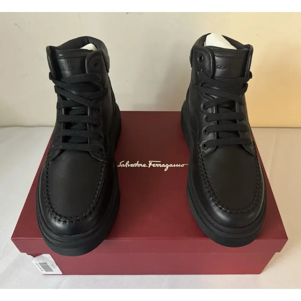 NIB Salvatore Ferragamo ‘Cassina’ Lace-Up Boot High-Top Sneakers Size 12 $995.00